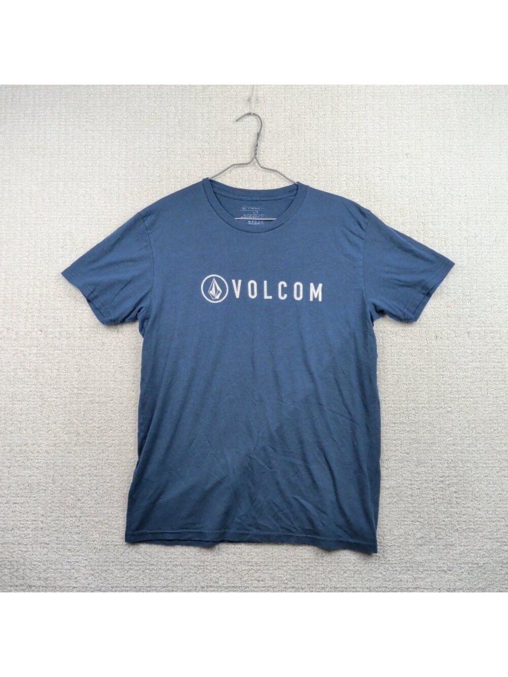 Volcom T Shirt Mens Size Large Dark Blue Stone Graphic Logo Skate Surf 2000's